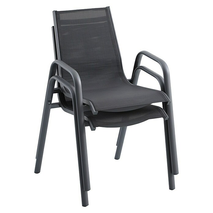 Sunfun Gastro Vrtni fotelj Gastro  (Jeklo, Tekstil, Možnost nakladanja, Antracit, Š x G x V: 57,5 x 68,5 x 88 cm) | 8350 - Stühle Textilen | ICAB - Sommermöbel Stühle | ICA - Sommermöbel | IC - Freizeit im Garten | I - Stadtgarten | BAUHAUS