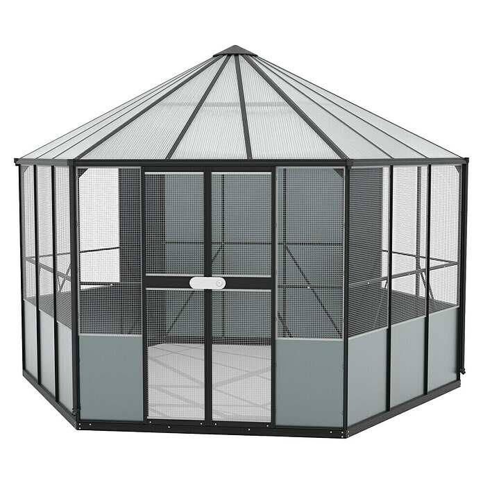 Vitavia Voliere Circus (L x B x H: 383,3 x 336 x 283,7 cm, Aluminium, Schwarz) | BAUHAUS