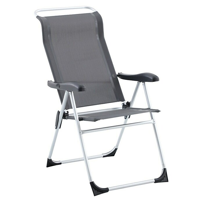Sunfun Campingstuhl (B x T x H: 56 x 70,5 x 108 cm, Night-Grey, Aluminium, Textilene) | BAUHAUS