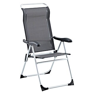 Sunfun Campingstuhl (B x T x H: 56 x 70,5 x 108 cm, Night-Grey, Aluminium, Textilene)