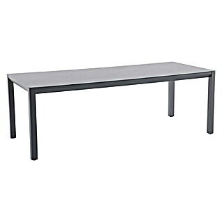 Sunfun Maja Gartentisch (L x B x H: 220 x 90 x 74 cm, Aluminium, Anthrazit)