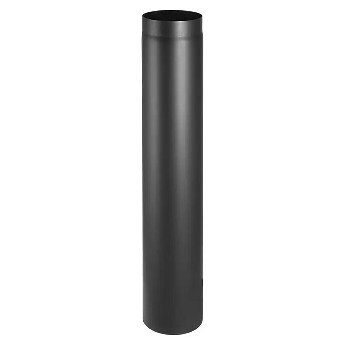 Ofenrohr - Ø x L: 150 x 1.000 mm, Schwarz - Ein schlankes, schwarzes Ofenrohr, ideal für den Anschluss an Kamine und Öfen, um Rauch sicher abzuleiten. Robuste Bauweise für zuverlässige Wärmeableitung.