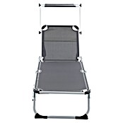 Sunfun Campingliege mit Sonnendach (Night-Grey, Aluminium, Textilene) | BAUHAUS