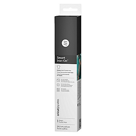 Cricut Joy Xtra Aufbügelfolie Smart Iron-On (L x B: 61 x 24,1 mm, Schwarz, Passend für: Cricut Joy Xtra™)