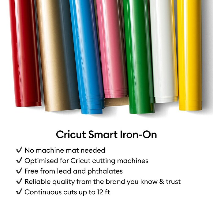 Cricut Joy Xtra Aufbügelfolie Smart Iron-On (L x B: 61 x 24,1 mm, Schwarz, Passend für: Cricut Joy Xtra™) | BAUHAUS