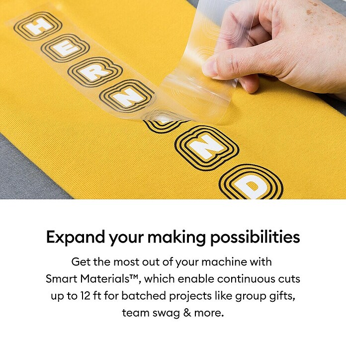 Cricut Joy Xtra Aufbügelfolie Smart Iron-On (L x B: 61 x 24,1 mm, Schwarz, Passend für: Cricut Joy Xtra™) | BAUHAUS