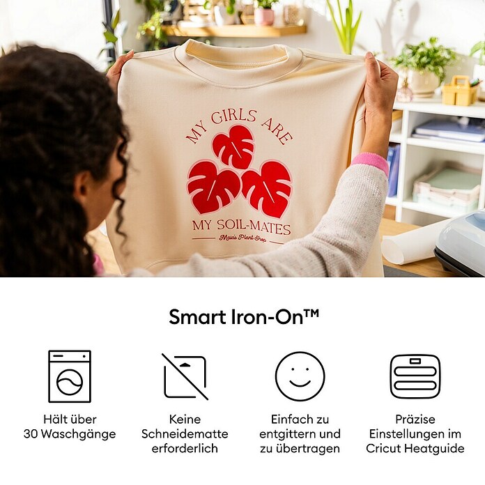 Cricut Aufbügelfolie Smart Iron-On (Ozean Blau, L x B: 91,4 x 33 cm, Passend für: Cricut Explore® 3 & 4, Cricut Maker® 3 & 4) | BAUHAUS