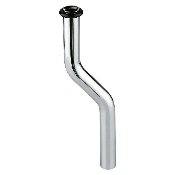Grohe Urinal-Spülrohr - Durchmesser: 18 mm, Kröpfung: 40 mm - Verchromtes Siphonrohr mit schwarzem Stopfen. Sanitärteil zur Ableitung von Abwasser im Bad oder der Küche.