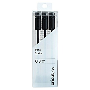 Cricut Joy Filzstift-Set Pens Stylos (3 Stk., Schwarz, Strichstärke: 0,3 mm)