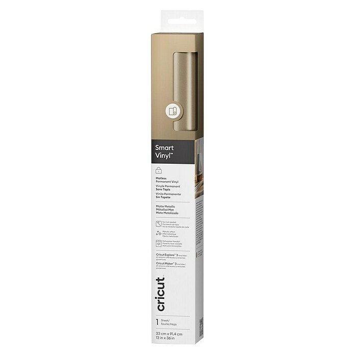 Cricut Vinylfolie Smart Vinyl Permanent (1 Stk., Champagner, 91,4 x 33 cm, Selbstklebend) | BAUHAUS