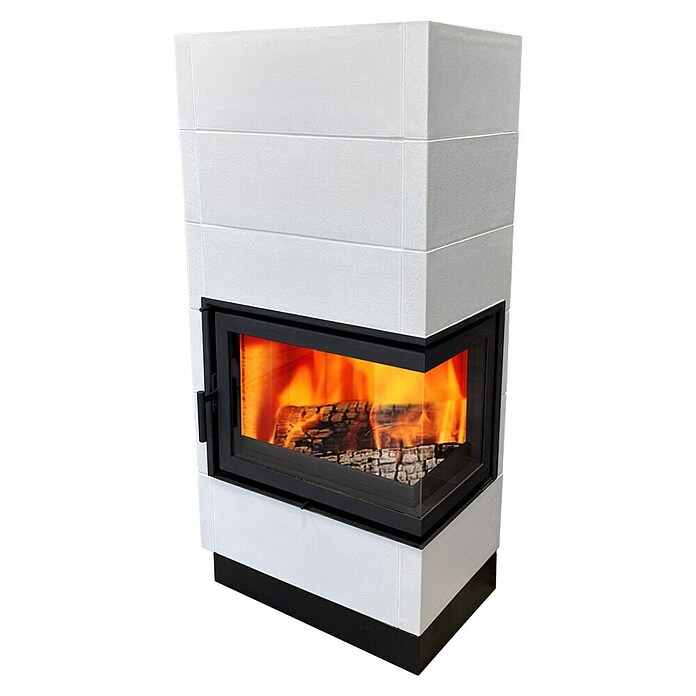Domofire Kaminska peč Erfurt, desna  (6 kW, Belo-Črna) | 4125 - Stahl-Kaminöfen | DCED - Öfen | DCE - Heizung | DC - Sanitärinstallation | D - Sanitär | BAUHAUS