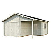 Palmako Garaje Roger con puerta abatible (Medidas ext. (An x Pr): 564 x 601 cm, Madera, Natural, 27,1 m²) | BAUHAUS