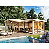 Palmako Caseta de jardín Lenna Set 711 Slide Plus (Medidas ext. (An x Pr): 628 x 628 cm, Madera, Natural) | BAUHAUS