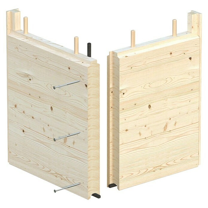 Palmako Caseta de jardín Grace (Medidas ext. (An x Pr): 483 x 497 cm, Madera, Natural) | BAUHAUS