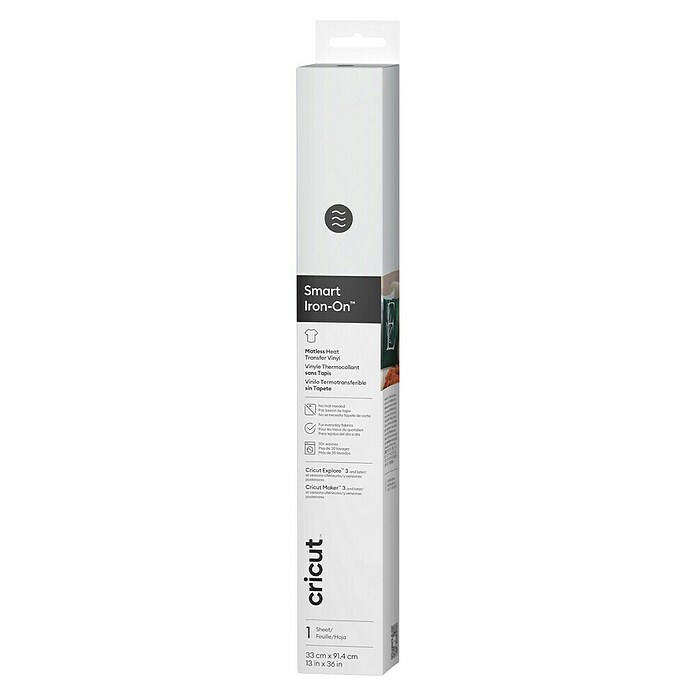 Cricut Aufbügelfolie Smart Iron-On (Weiß, L x B: 91,4 x 33 cm, Passend für: Cricut Explore® 3 & 4, Cricut Maker® 3 & 4) | BAUHAUS