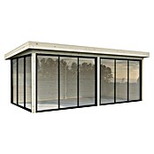 Palmako Caseta de jardín Lenna Set 702 Slide Plus (Medidas ext. (An x Pr): 628 x 340 cm, Madera, Natural) | BAUHAUS