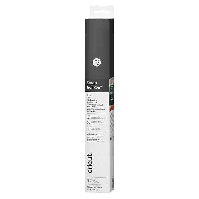 Cricut Aufbügelfolie Smart Iron-On (Schwarz, L x B: 91,4 x 33 cm, Passend für: Cricut Explore® 3 & 4, Cricut Maker® 3 & 4) | BAUHAUS