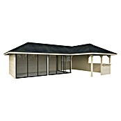 Palmako Caseta de jardín Bianca Set 520 Slide Plus (Medidas ext. (An x Pr): 960 x 672 cm, Madera, Natural) | BAUHAUS