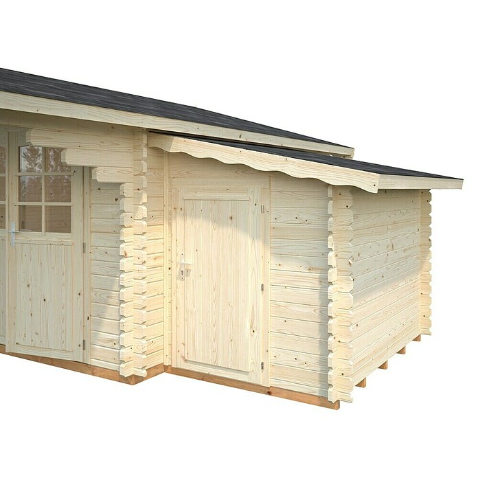Palmako Caseta de jardín adosada (Medidas ext. (An x Pr): 255 x 187 cm, Madera, Natural) | BAUHAUS