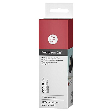 Cricut Joy Aufbügelfolie Smart Iron-On (Rot, L x B: 61 x 13,9 cm, Passend für: Cricut Joy Schneideplotter)