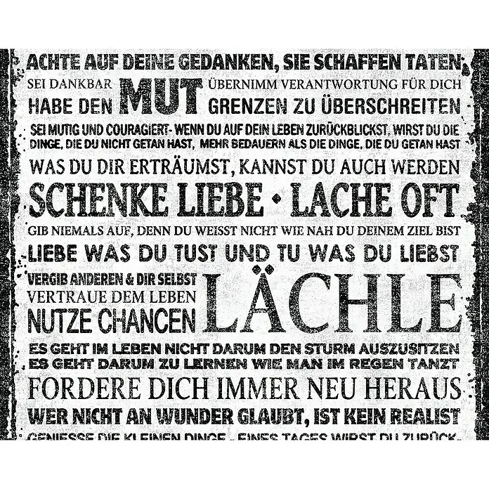 A.S. Création Designpanel pop.up - Motivation, Schwarz/Weiß, 35 cm x 2,5 m - Inspirierendes Wandbild mit Motivationssprüchen in markanter Typografie.