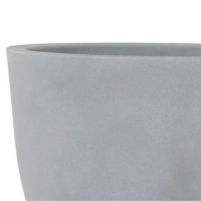 Siena Garden Pflanztopf Bristol - Außenmaß (Ø x H): 50 x 38,4 cm, Kunststoff, Grau - Nahaufnahme eines modernen grauen Pflanzgefäßes mit glatter Oberfläche, ideal für Innen- und Außenbereiche.