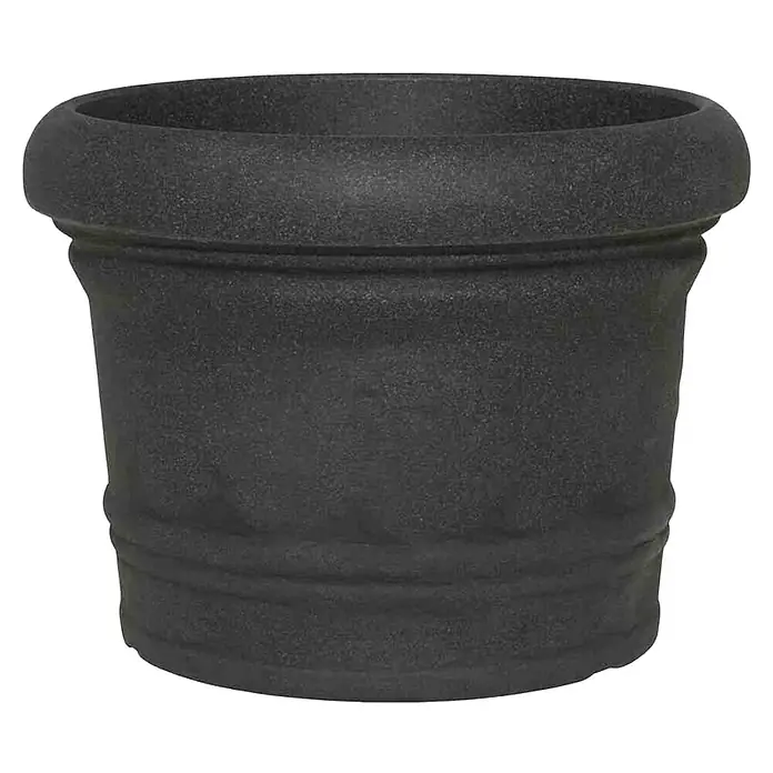 Siena Garden Pflanztopf Norah - Außenmaß (Ø x H): 60 x 43,8 cm, Kunststoff, Anthrazit - Stilvoller, schwarzer Pflanztopf, ideal für den Innen- und Außenbereich. Das robuste Design macht ihn zu einem langlebigen Blickfang für Ihre Pflanzen.