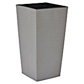 Siena Garden Pflanzsäule eckig Nizza Groove (Außenmaß (L x B x H): 40 x 40 x 41 cm, Kunststoff, Grau) | BAUHAUS