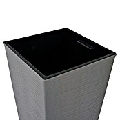 Siena Garden Pflanzsäule eckig Nizza Groove (Außenmaß (L x B x H): 40 x 40 x 41 cm, Kunststoff, Grau) | BAUHAUS