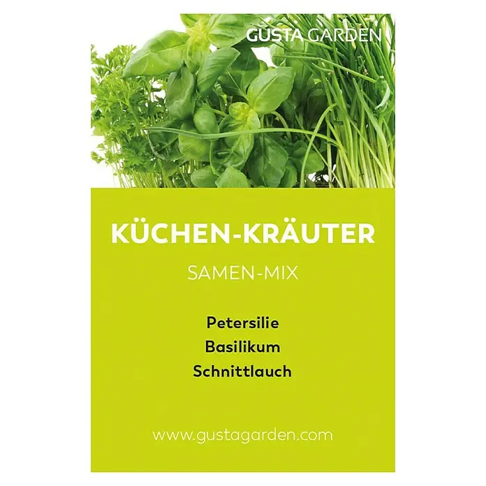 Gusta Garden Anzucht-Set Stadtkräutergarten Set - 6 -tlg., Dunkelgrau - Küchenkräuter Samen-Mix: Petersilie, Basilikum und Schnittlauch von Gusta Garden für einen aromatischen Kräutergarten.