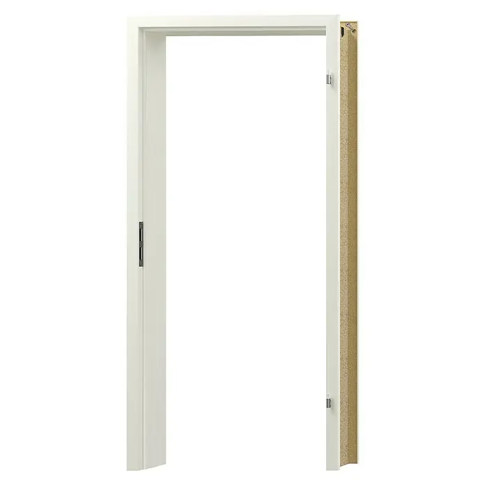 GetaDoor Laminit Türzarge GL 222 - 985 x 2.110 mm, Wandstärke: 290 mm, DIN Anschlag: Rechts, Arctic Weiß - Elegante Schiebetür mit schlichtem Design. Die Tür besteht aus weißem Holz und bietet eine einfache Handhabung mit integriertem Griff.