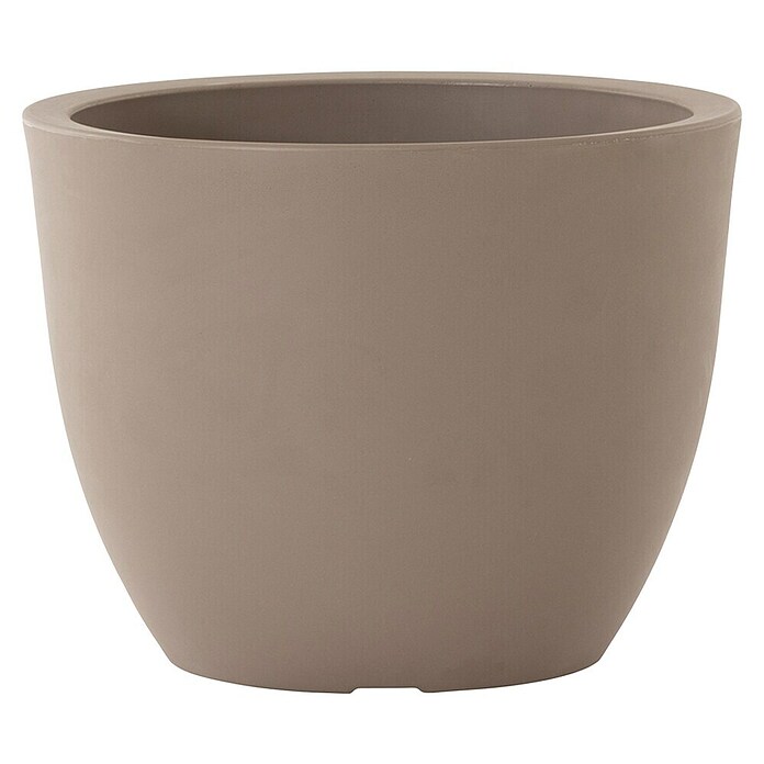 Siena Garden Pflanztopf Bristol (Außenmaß (Ø x H): 50 x 38,4 cm, Kunststoff, Taupe) | BAUHAUS