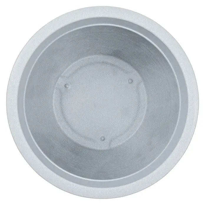 Siena Garden Pflanztopf Sevilla - Außenmaß (Ø x H): 48 x 40,7 cm, Kunststoff, Grau - Ein grauer Blumentopf mit einer glatten, runden Innenseite und einer leicht strukturierten Oberfläche. Ideal für Zimmerpflanzen und Kräuter.