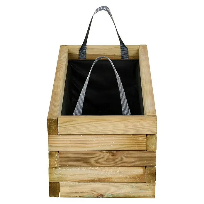 Siena Garden Pflanzkübel eckig Taunus - Außenmaß (L x B x H): 70 x 30 x 28 cm, Holz, Naturbraun - Hölzerner Pflanzkasten mit Trägern für den Außenbereich. Ein dekoratives und funktionales Element für Ihren Garten oder Balkon.