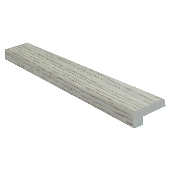 Bariperfil Perfil de acabado y remate Panna Cotta - 2,2 m x 10 mm - Tira de transición blanca con patrón de vetas de madera para una transición suave del suelo, creando una conexión elegante y sin fisuras.