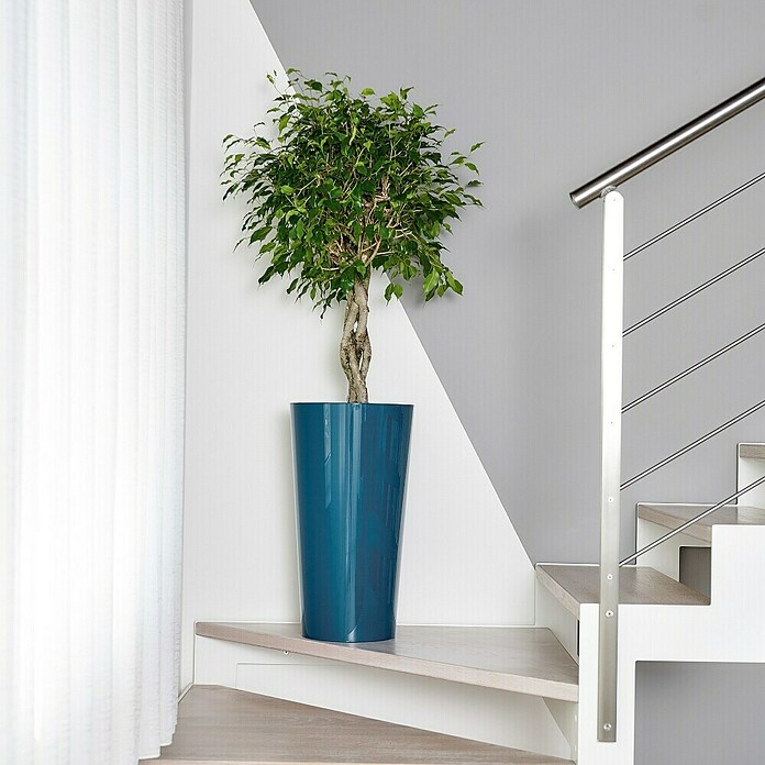 Euro3plast Pflanzsäule rund Tuit (Außenmaß (Ø x H): 33 x 61 cm, Kunststoff, Oceano Glänzend) | BAUHAUS