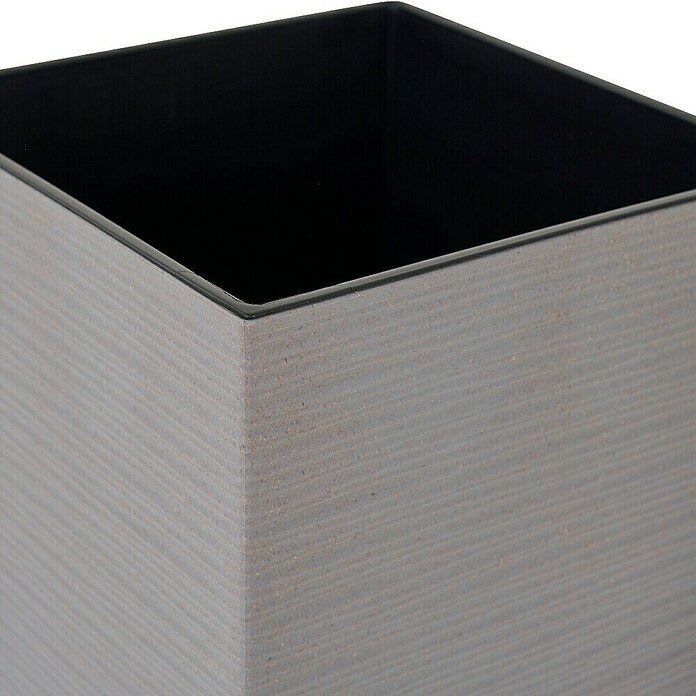 Siena Garden Pflanzsäule eckig Nizza Groove (Außenmaß (L x B x H): 35 x 35 x 68 cm, Kunststoff, Grau) | BAUHAUS