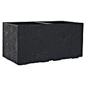 Siena Garden Pflanzkasten Faro Stone (Außenmaß (L x B x H): 40 x 80 x 40 cm, Kunststoff, Schwarz) | BAUHAUS