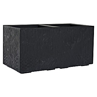 Siena Garden Pflanzkasten Faro Stone (Außenmaß (L x B x H): 40 x 80 x 40 cm, Kunststoff, Schwarz)