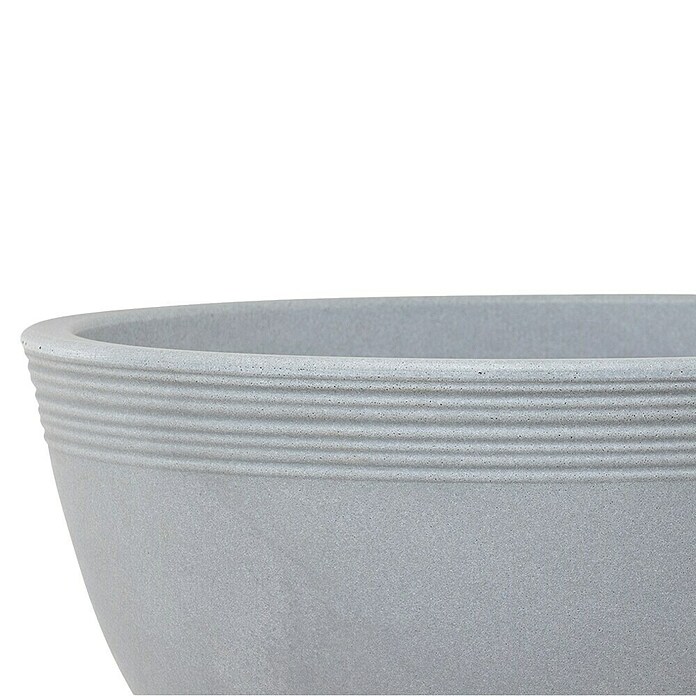Siena Garden Pflanzschale rund Malaga (Außenmaß (Ø x H): 48 x 22 cm, Kunststoff, Grau) | BAUHAUS