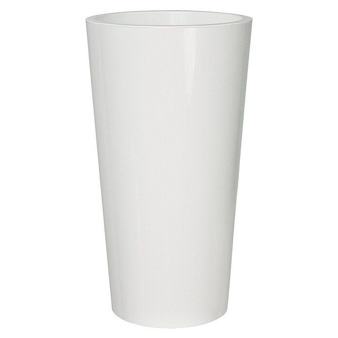 Euro3plast Pflanzsäule rund Tuit (Außenmaß (Ø x H): 33 x 61 cm, Kunststoff, Weiß Glänzend) | BAUHAUS