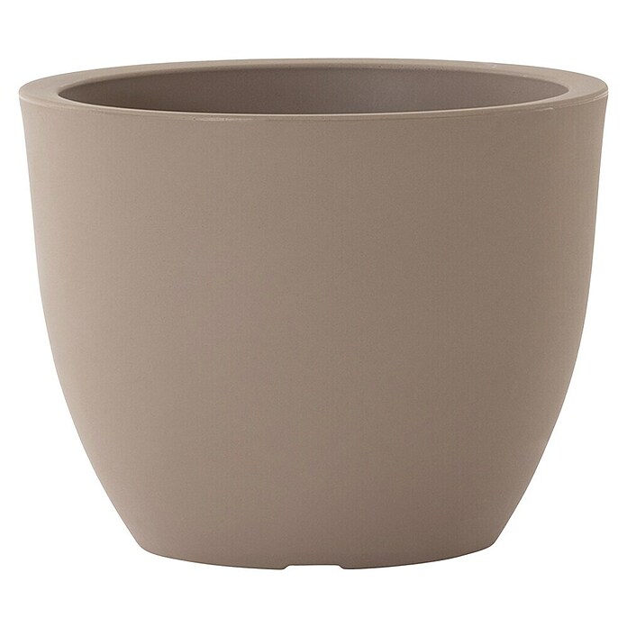 Siena Garden Pflanztopf Bristol (Außenmaß (Ø x H): 45 x 35 cm, Kunststoff, Taupe) | BAUHAUS