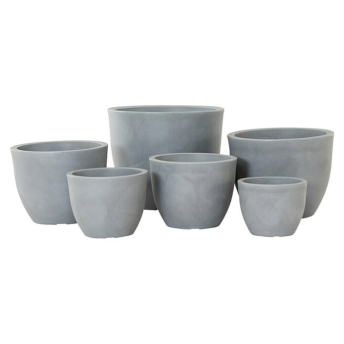 Siena Garden Pflanztopf Bristol (Außenmaß (Ø x H): 45 x 35 cm, Kunststoff, Grau) | BAUHAUS