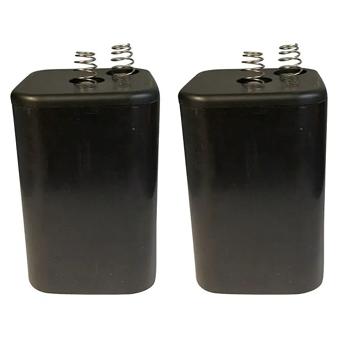 Batería AC-505 - Batería de linterna - Dos portapilas negros con resortes para dispositivos electrónicos, asegurando un suministro de energía seguro y fiable.