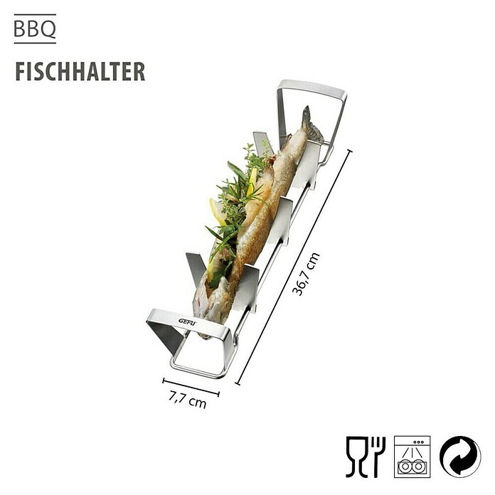 Dick Grillschale BBQ (L x B x H: 36 x 7,6 x 7,3 cm, Edelstahl) | BAUHAUS