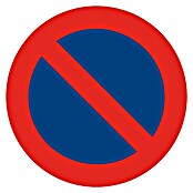 Cartel (Azul/Rojo, Prohibido aparcar)