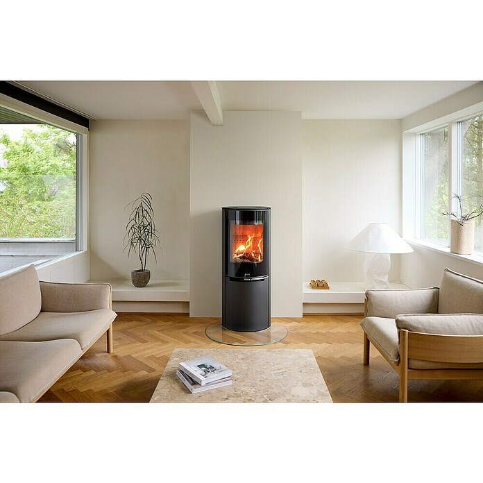 Aduro Kaminofen 9.8 Lux (8 kW, Raumheizvermögen: 140 m³, Material Verkleidung: Stahl, Schwarz) | BAUHAUS