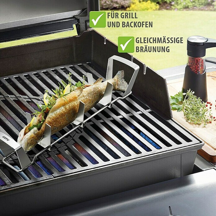 Dick Grillschale BBQ (L x B x H: 36 x 7,6 x 7,3 cm, Edelstahl) | BAUHAUS