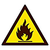 Cartel (Amarillo / negro, Peligro de incendio)