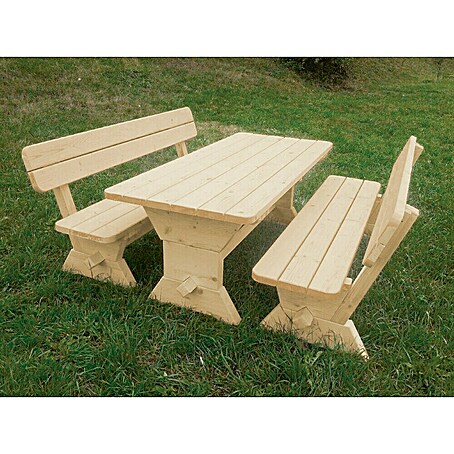 Massivholzgarnitur (Holz, Natur)